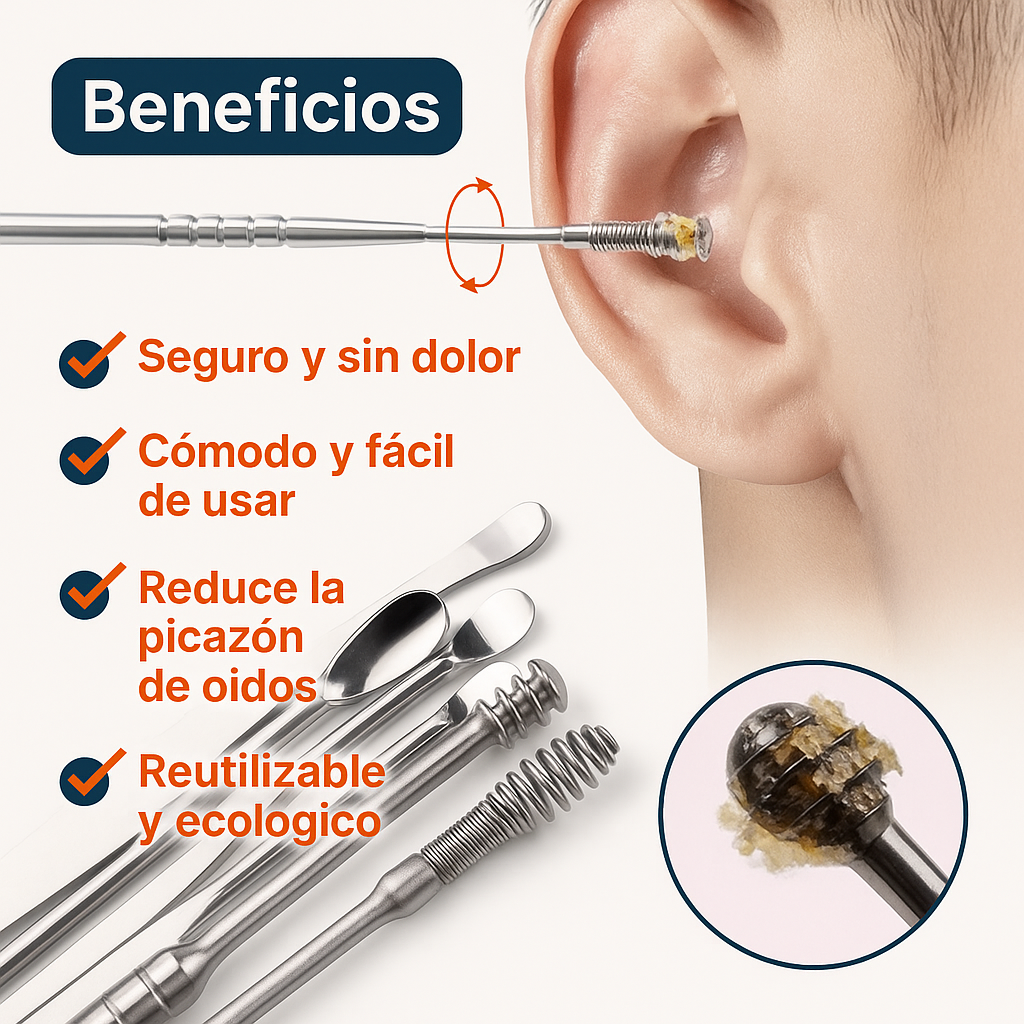 x3 Kits Limpia Oidos - PACK FAMILIAR - Seguro & Suave – Higiene Sin Riesgos.
