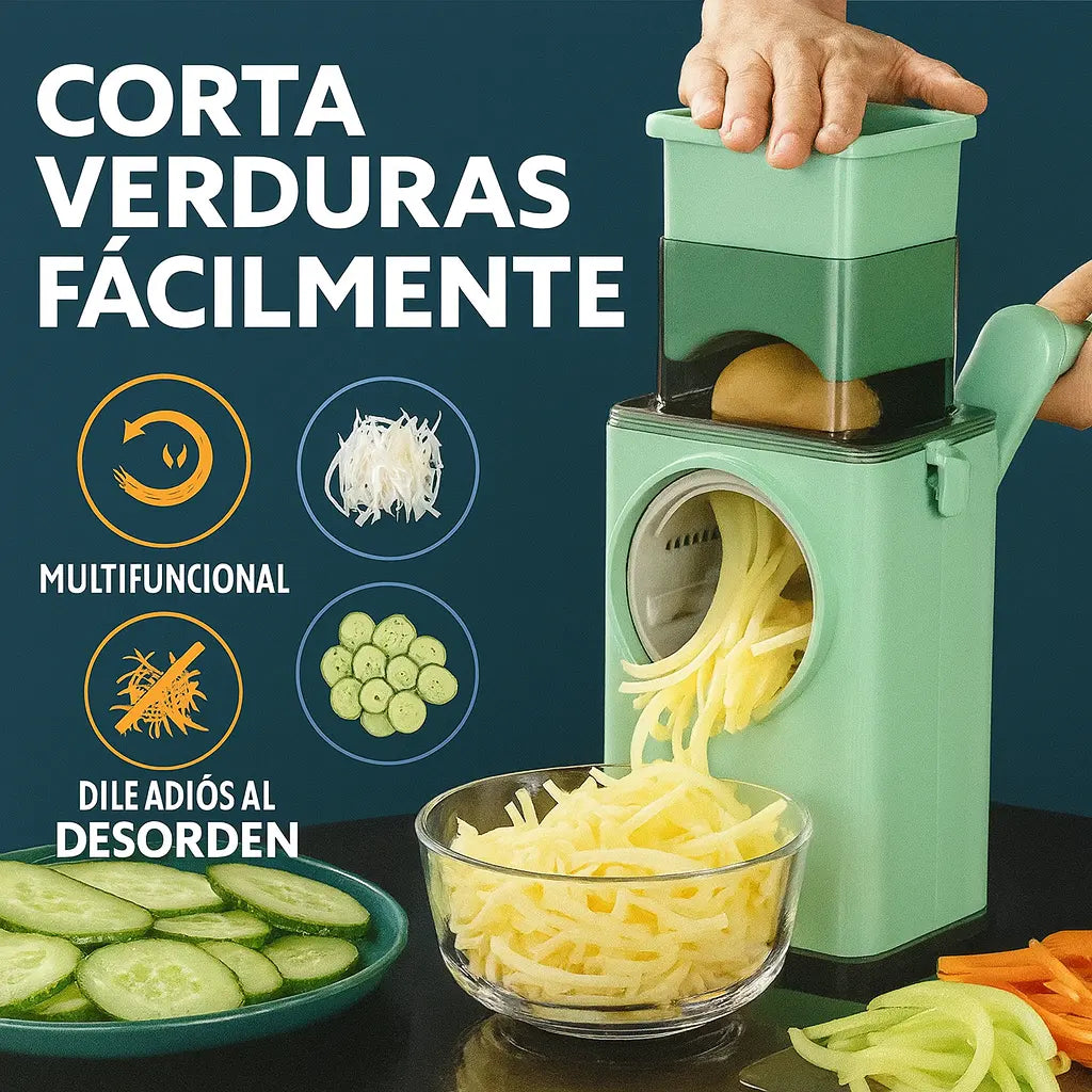 Cortador Multifuncional 3-en-1: cocina rápido y seguro con una sola herramienta.