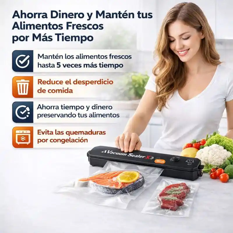 Selladora al Vacío para Conservar Alimento.