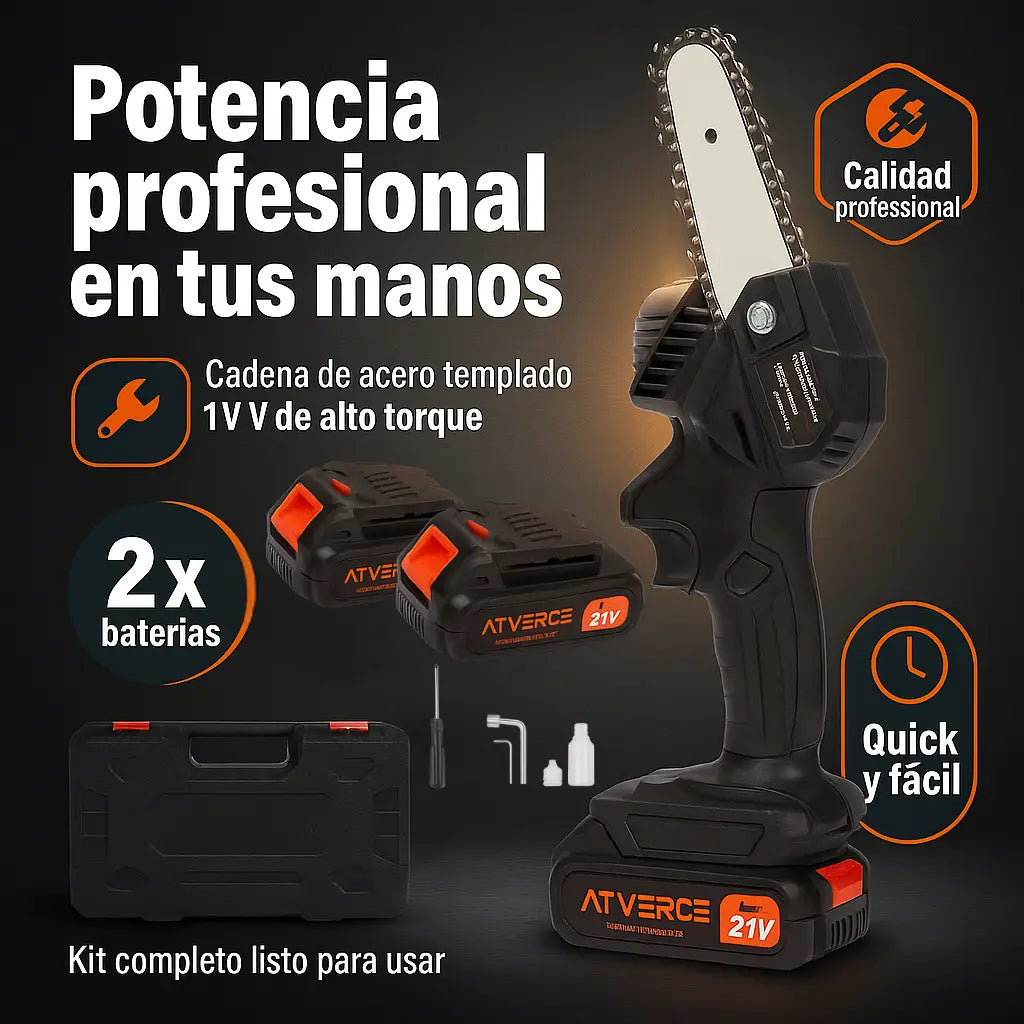 Mini Motosierra Inalámbrica: ¡Tu Jardín al Instante!