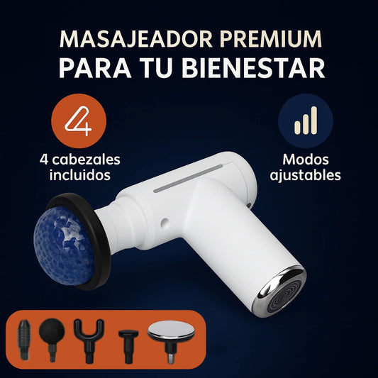 Pistola Masajeadora portátil para tu rutina diaria.