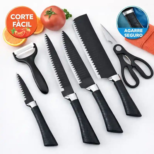 Set Profesional de 6 Cuchillos - de Cocina Afilados.
