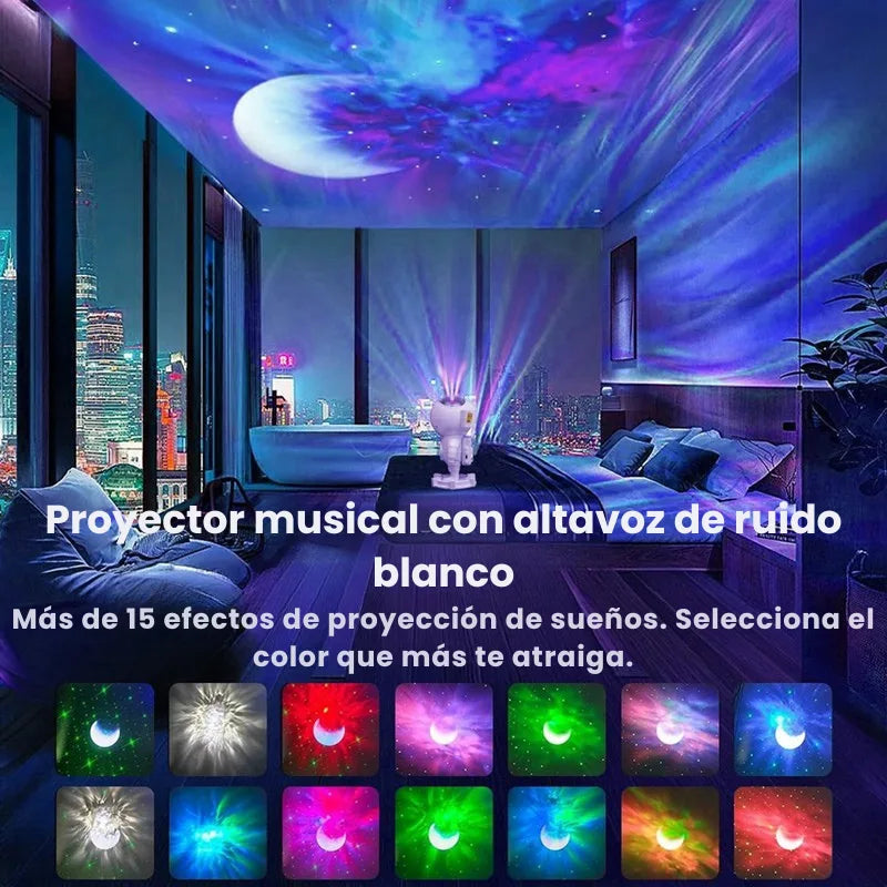Proyector Astronauta Star Pro + Bocina LED: transforma cualquier espacio en un universo mágico
