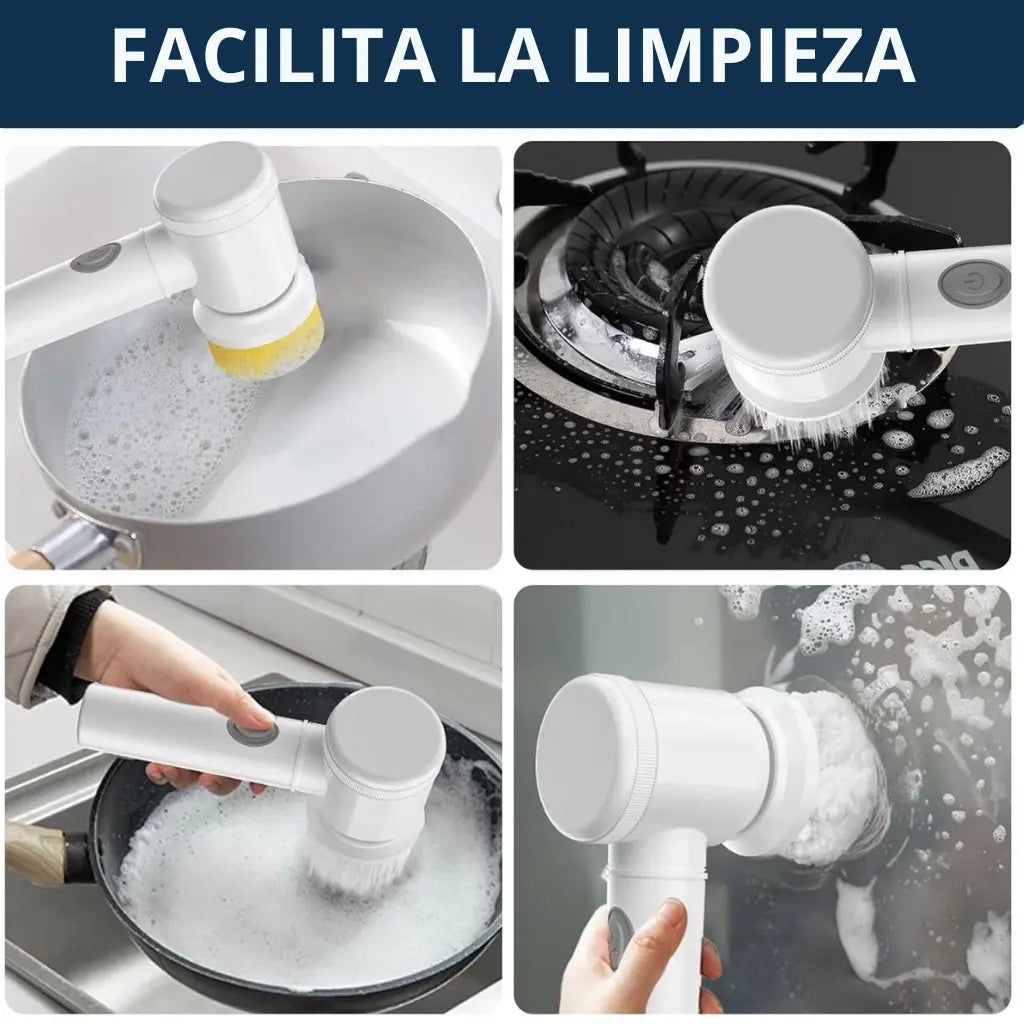 UltraClean 5-en-1: Cepillo Eléctrico Giratorio para Limpieza Express
