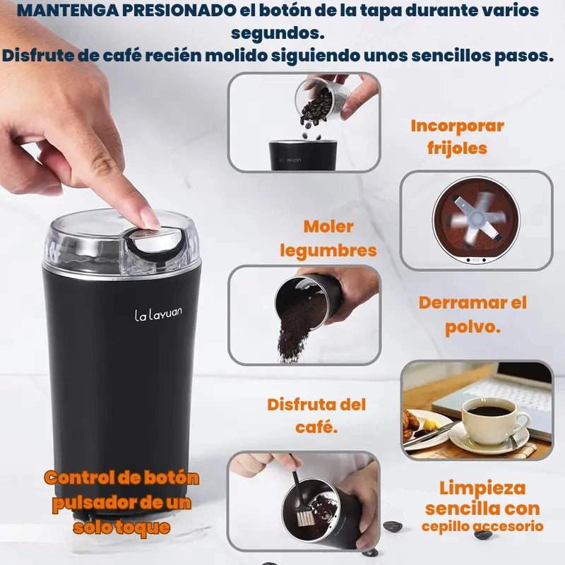 Molino Eléctrico Multifunción – Tus especias, café, granos y más en segundos