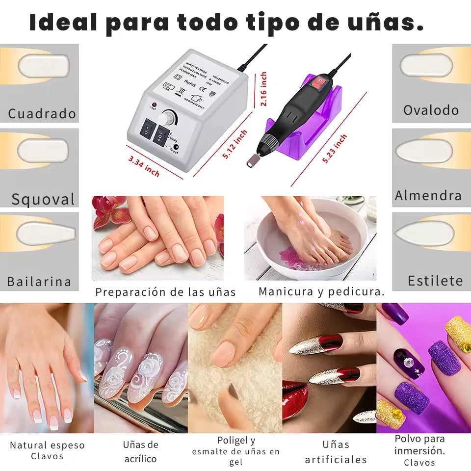 Pulidor de uñas Eléctrico – Acabado Profesional en Casa.