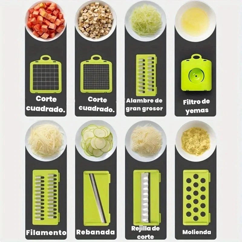 Cortador Multifuncional 16 en 1 para verduras & más. Transforma tu cocina en minutos