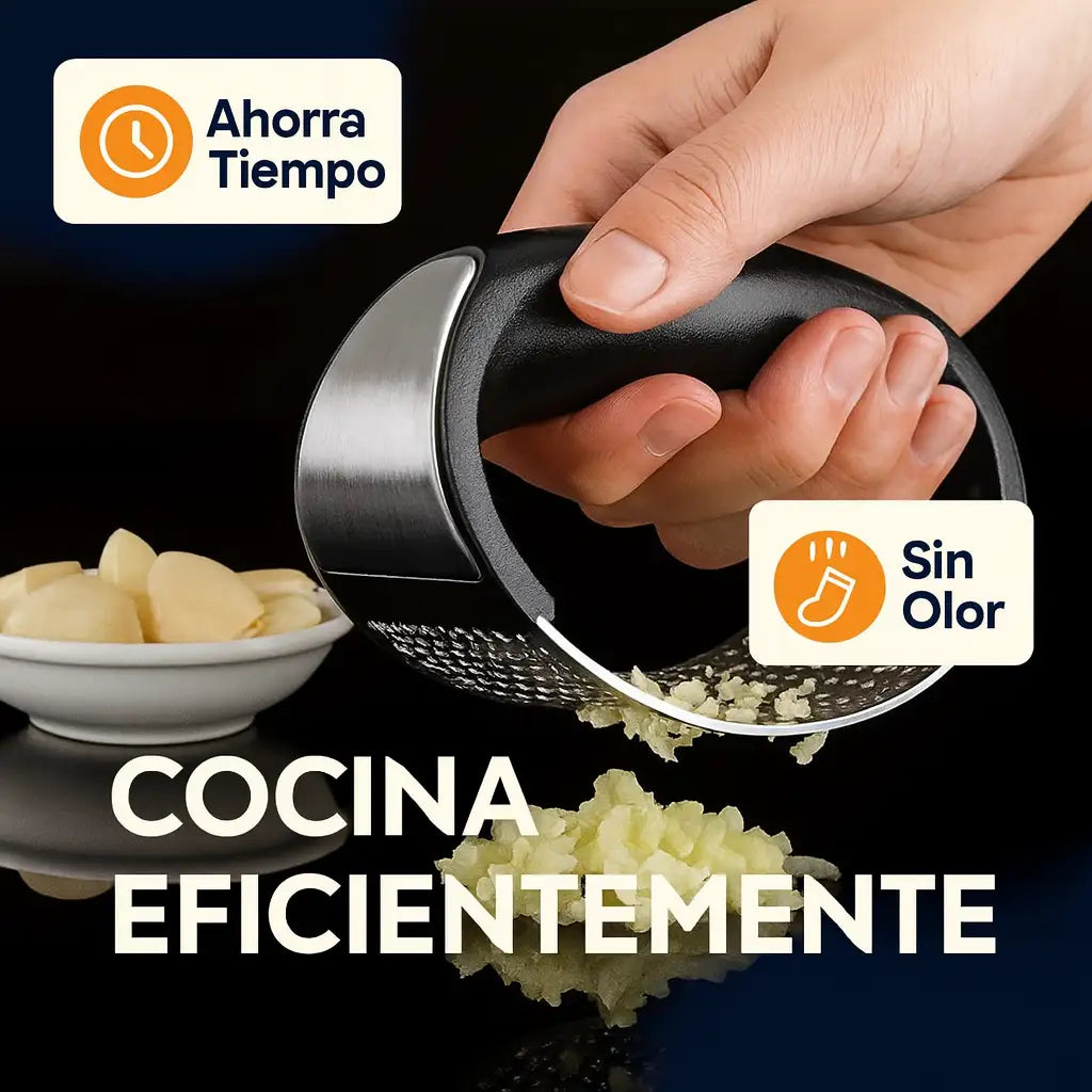 Triturador de Ajo multifuncional – Cocina más rápido, más limpio y sin manos olorosas