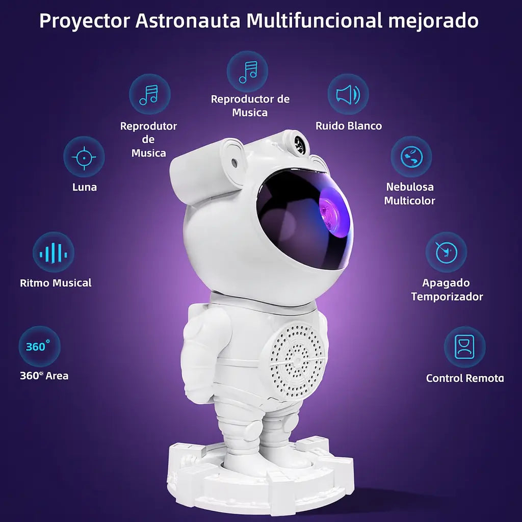 Proyector Astronauta Star Pro + Bocina LED: transforma cualquier espacio en un universo mágico