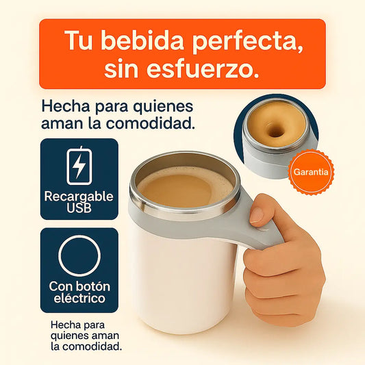 Taza Mezcladora Automática – mezcla perfecta al instante.