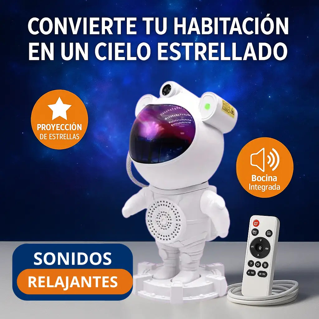 Proyector Astronauta Star Pro + Bocina LED: transforma cualquier espacio en un universo mágico