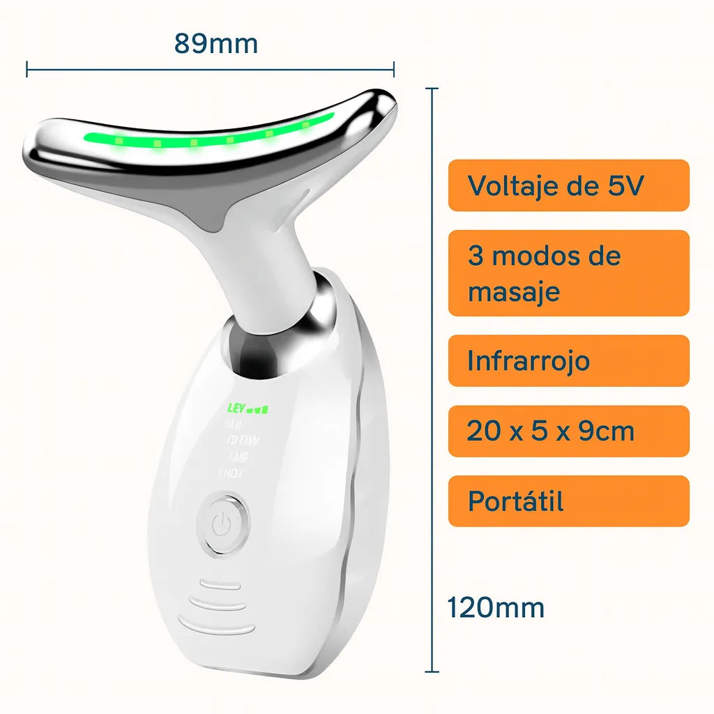 Masajeador Facial Para un aspecto más fresco y radiante en cuello y rostro