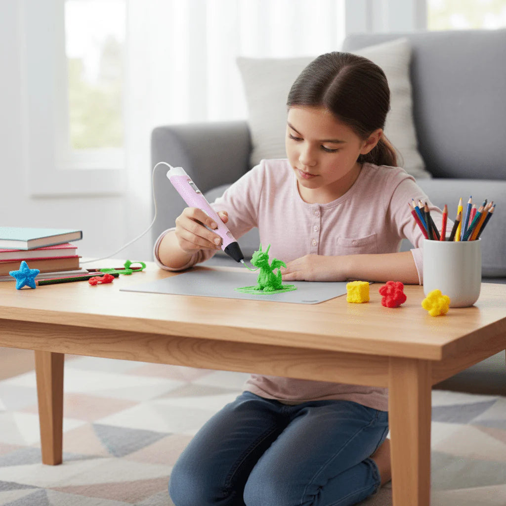 Set Bolígrafo 3D Kidsy® Inlcuye Filamentos PLA - ¡Crea figuras reales desde el dibujo!