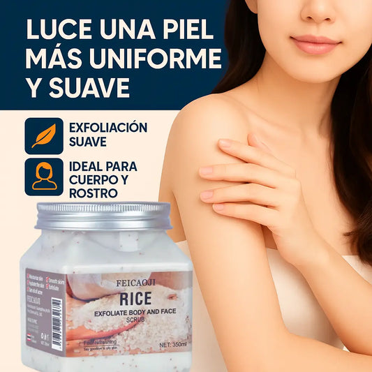 Exfoliante Natural de Arroz Para Cara y Cuerpo — Sensación Suave al Tacto