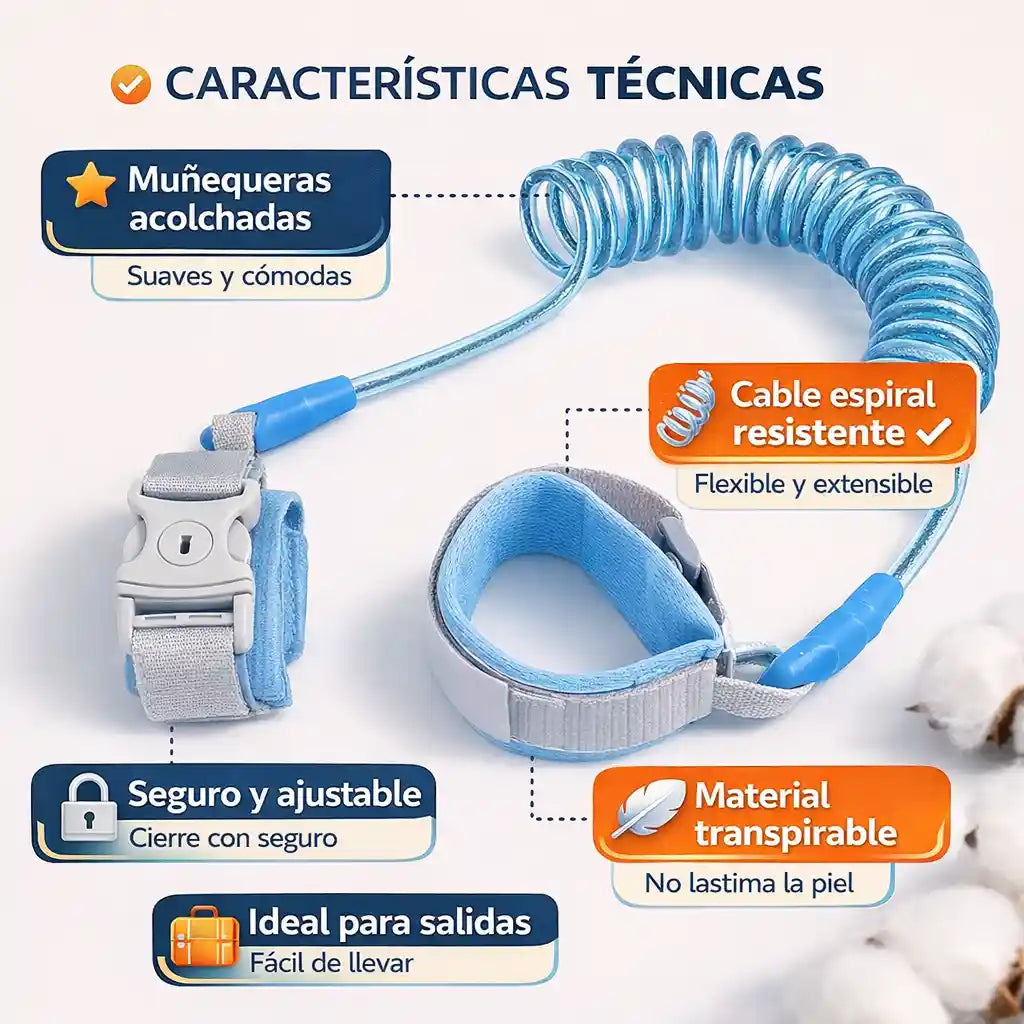 Pulsera de Seguridad para Niños - Más tranquilidad al salir con tu hijo
