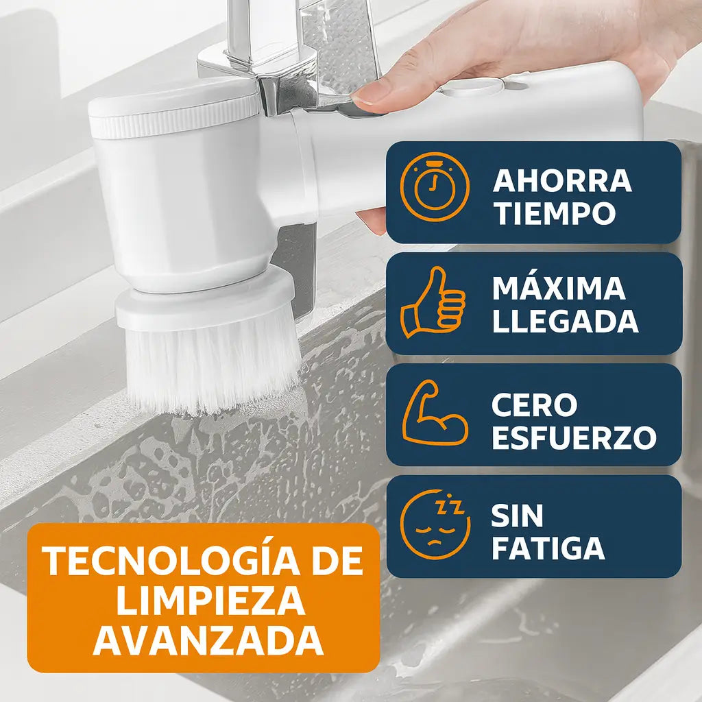 UltraClean 5-en-1: Cepillo Eléctrico Giratorio para Limpieza Express