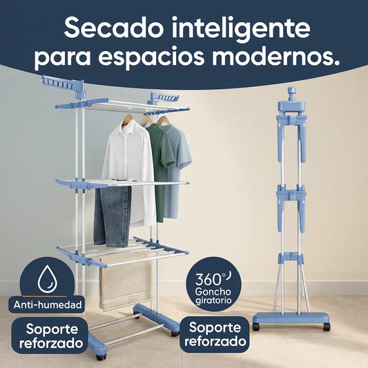 Tendedero Móvil 360° que ordena tu espacio al instante.